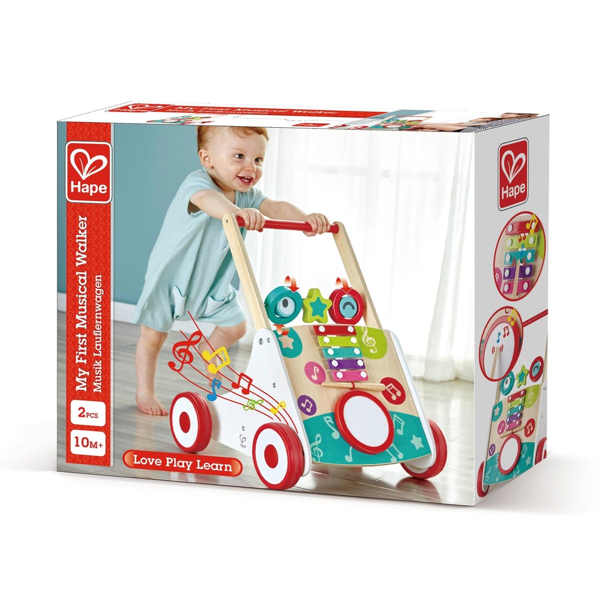 Hape Wooden First Musical Walker - Premium for Kids in Qatar | Toysaro.com