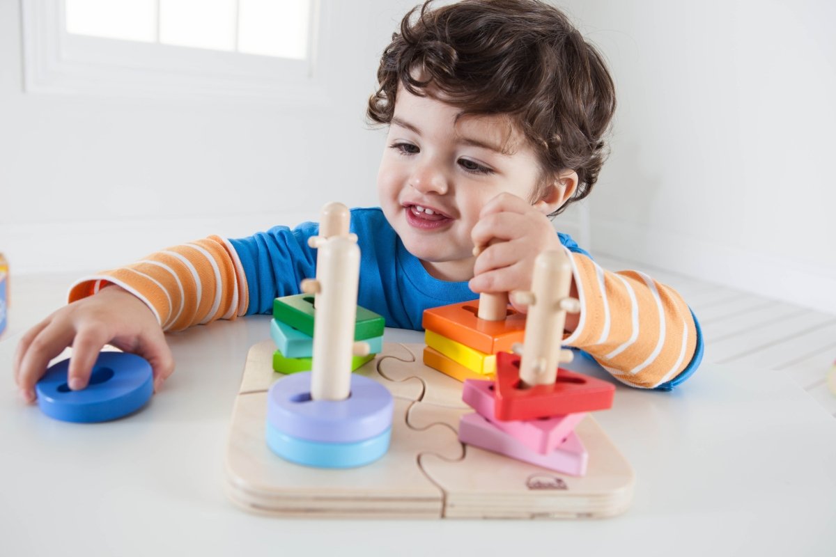 Hape Wooden Creative Peg Puzzle - 16pcs - Premium for Kids in Qatar | Toysaro.com