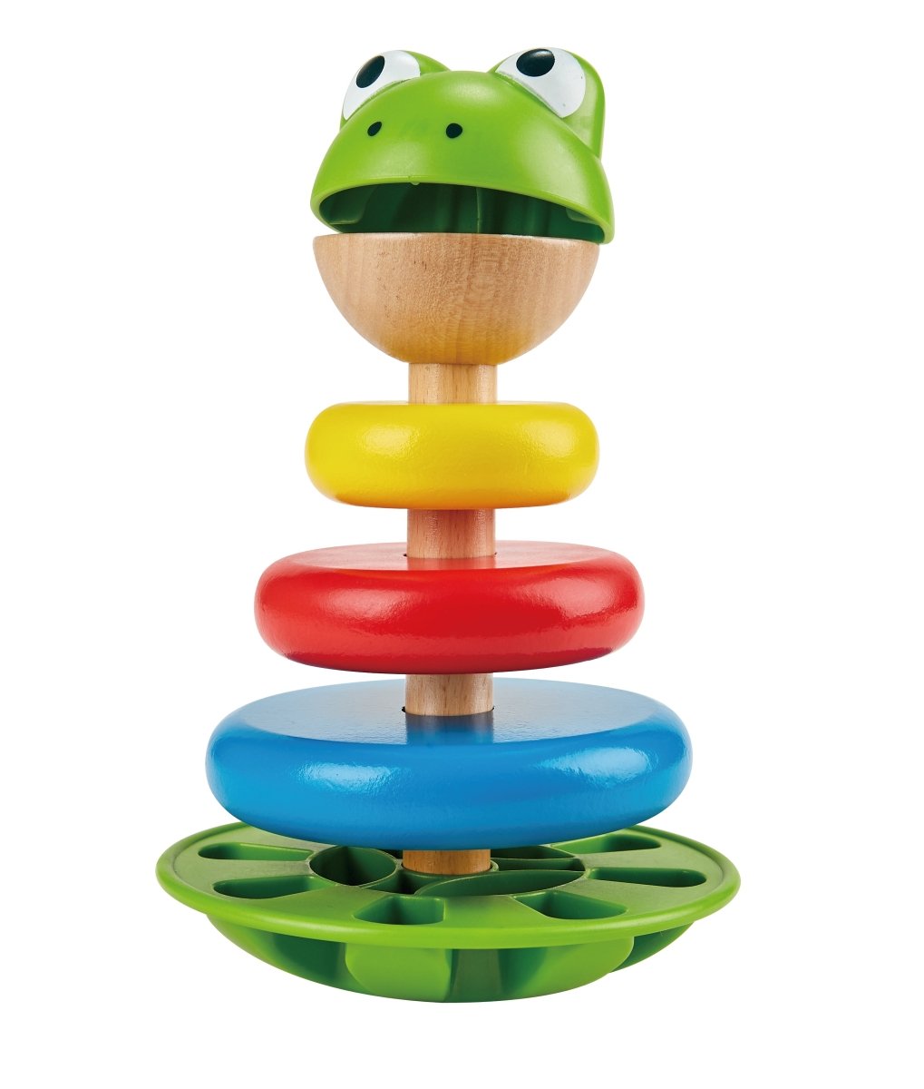 Hape Mr. Frog Wooden Educational Stacking Rings - Premium for Kids in Qatar | Toysaro.com