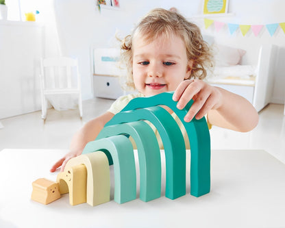 Hape Arctic Polar Bear Stacking Blocks - Premium for Kids in Qatar | Toysaro.com