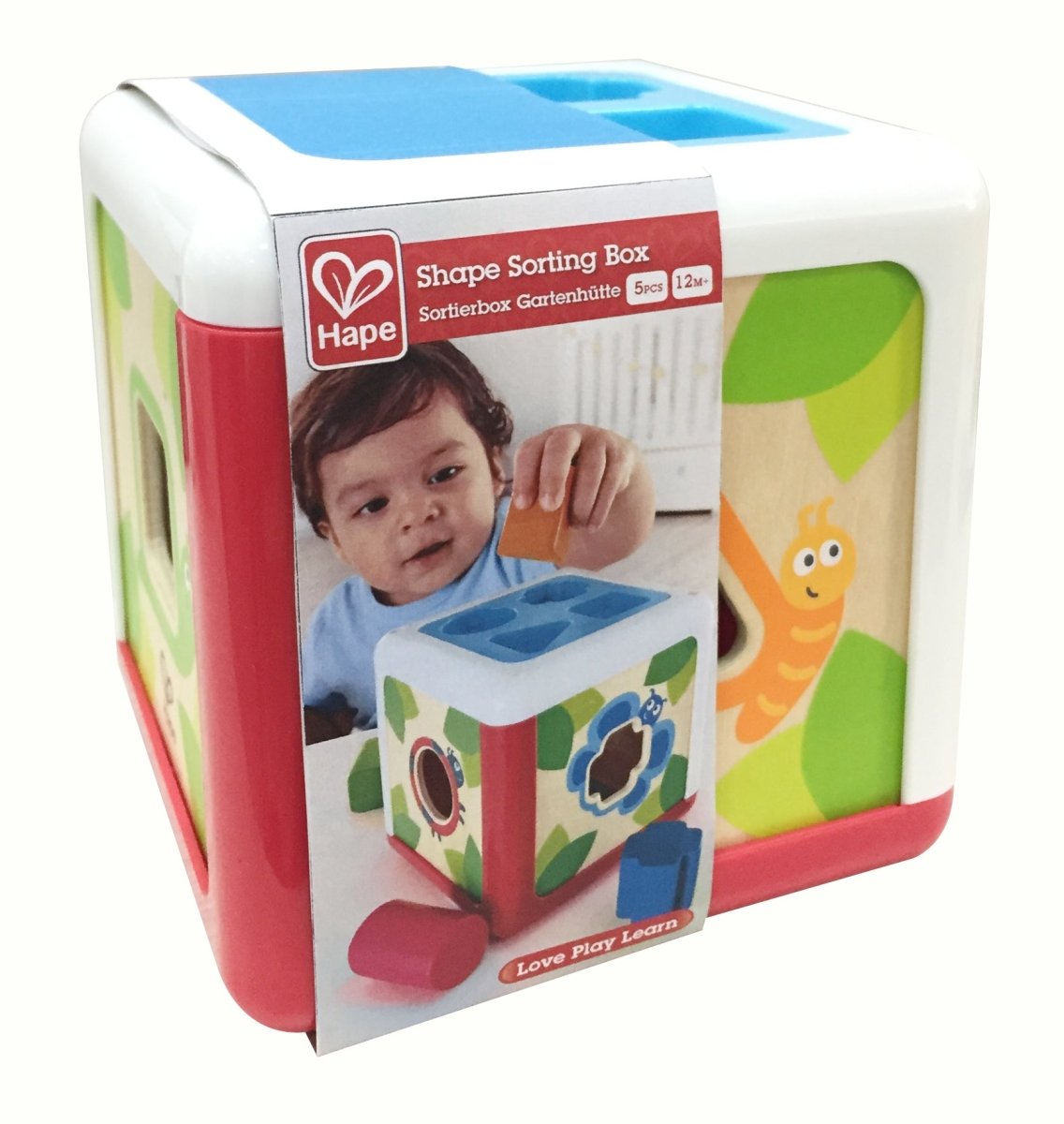 Hape Wooden Colorful Shape Sorting Box - Premium for Kids in Qatar | Toysaro.com