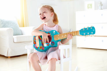 Hape Wooden Flower Power Musical Instrument Guitar - Premium for Kids in Qatar | Toysaro.com