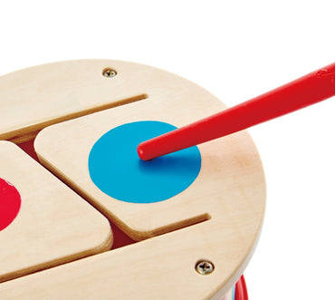 Hape Double - Sided Musical Drum w/ Stick - Premium for Kids in Qatar | Toysaro.com
