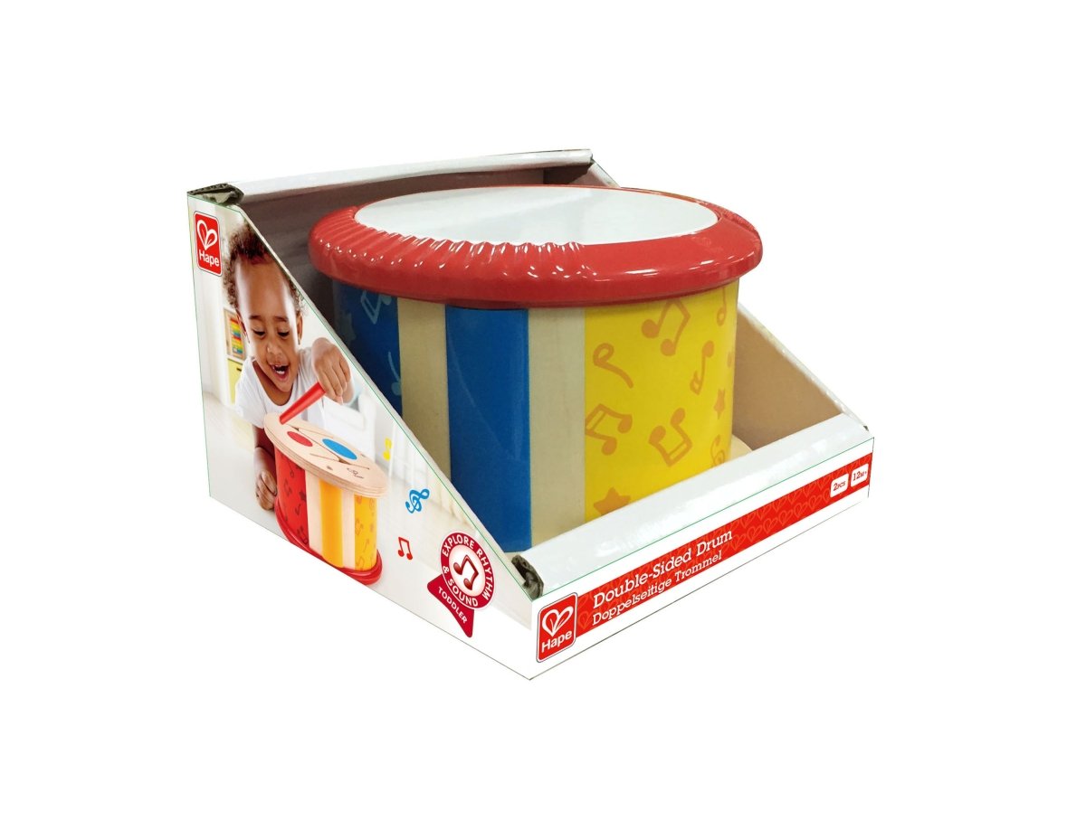 Hape Double - Sided Musical Drum w/ Stick - Premium for Kids in Qatar | Toysaro.com