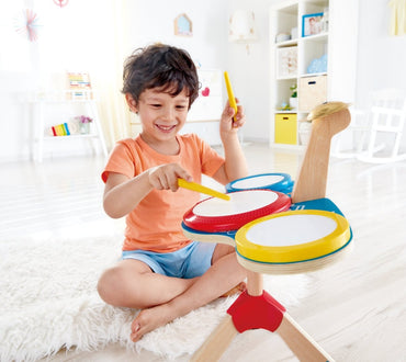 Hape Wooden Drum & Cymbal Musical Set - Premium for Kids in Qatar | Toysaro.com