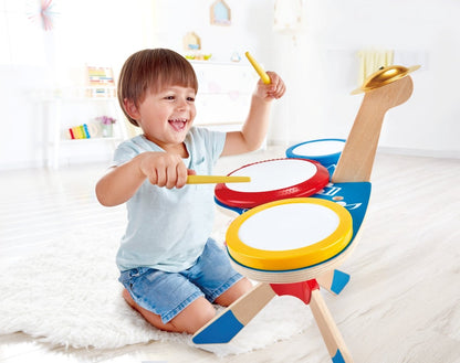 Hape Wooden Drum & Cymbal Musical Set - Premium for Kids in Qatar | Toysaro.com