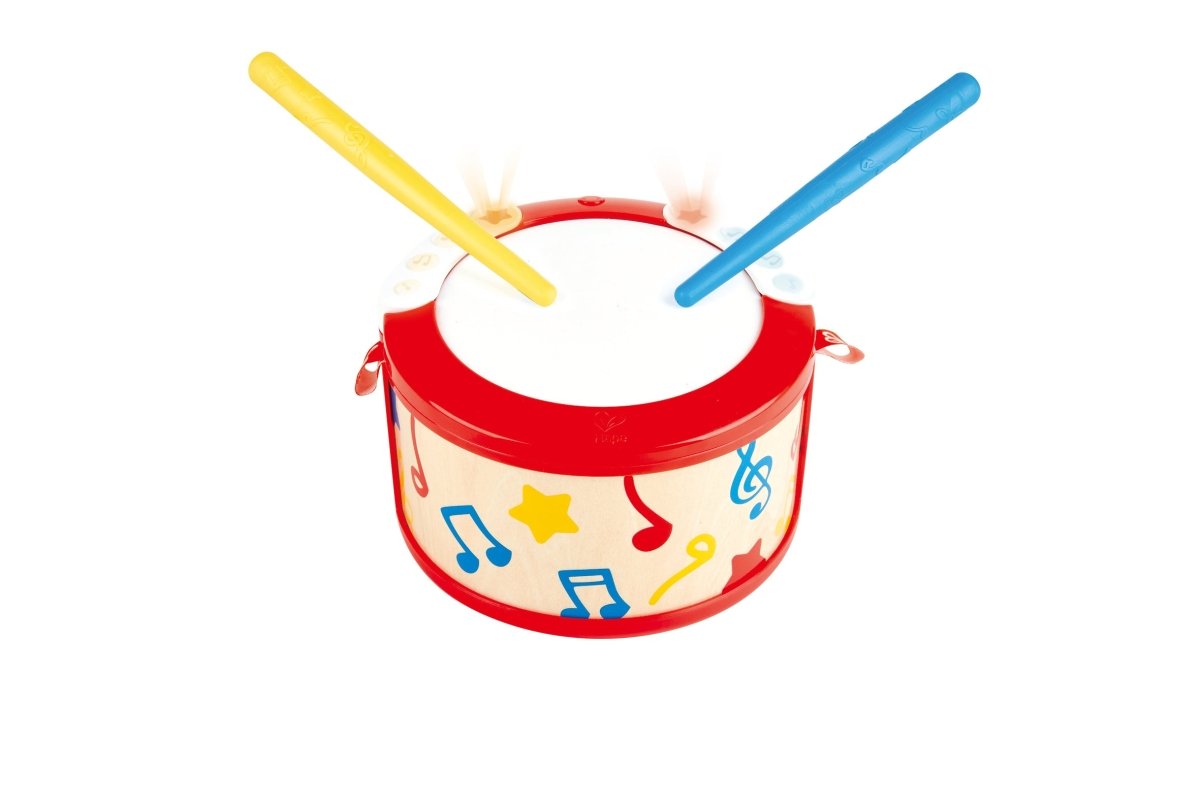Hape Learn with Lights Musical Instrument Drum Set - 3pcs - Premium for Kids in Qatar | Toysaro.com