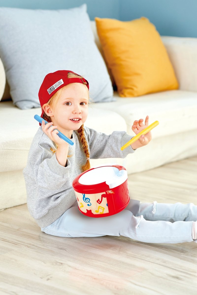 Hape Learn with Lights Musical Instrument Drum Set - 3pcs - Premium for Kids in Qatar | Toysaro.com