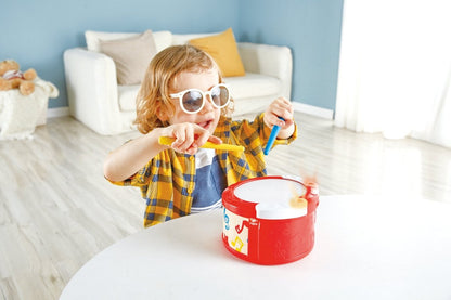Hape Learn with Lights Musical Instrument Drum Set - 3pcs - Premium for Kids in Qatar | Toysaro.com