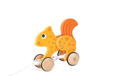 Hape Push and Pull Squirrel Wooden Pull Along Toy - Premium for Kids in Qatar | Toysaro.com