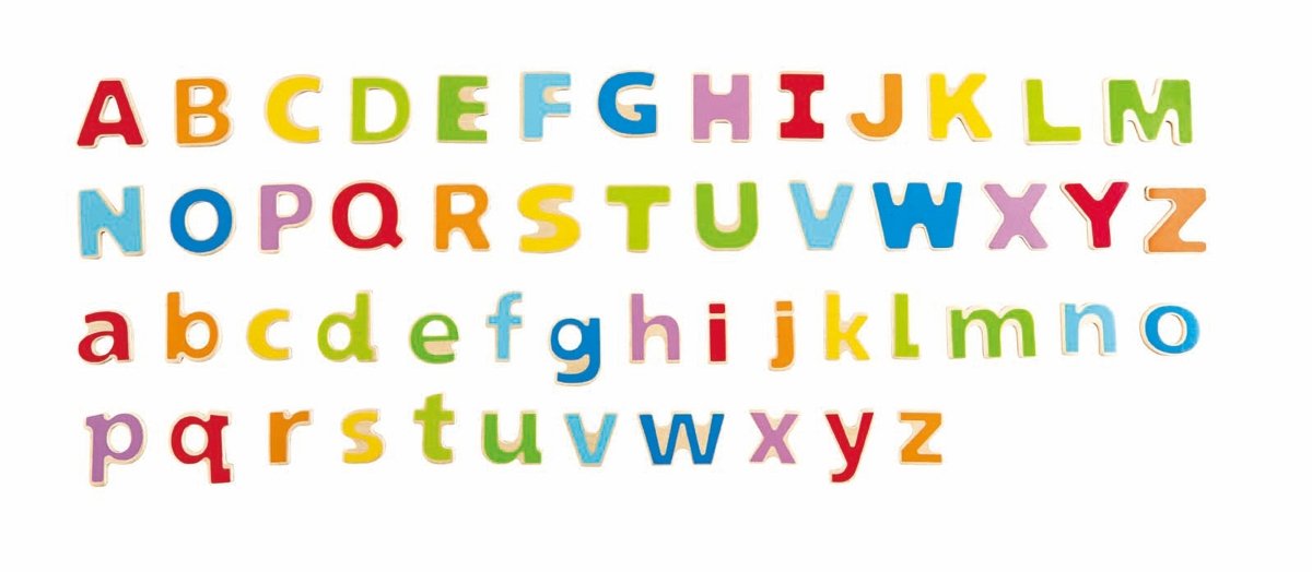 Hape ABC Wooden Magnetic Letters w/ Cloth Bag 52pcs - Premium for Kids in Qatar | Toysaro.com