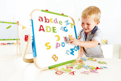 Hape ABC Wooden Magnetic Letters w/ Cloth Bag 52pcs - Premium for Kids in Qatar | Toysaro.com