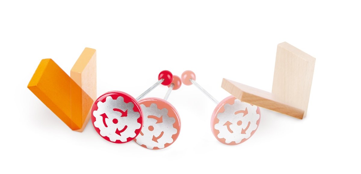 Hape - Robot Factory Domino STEAM Toy Wooden Set - 122pcs - Premium for Kids in Qatar | Toysaro.com