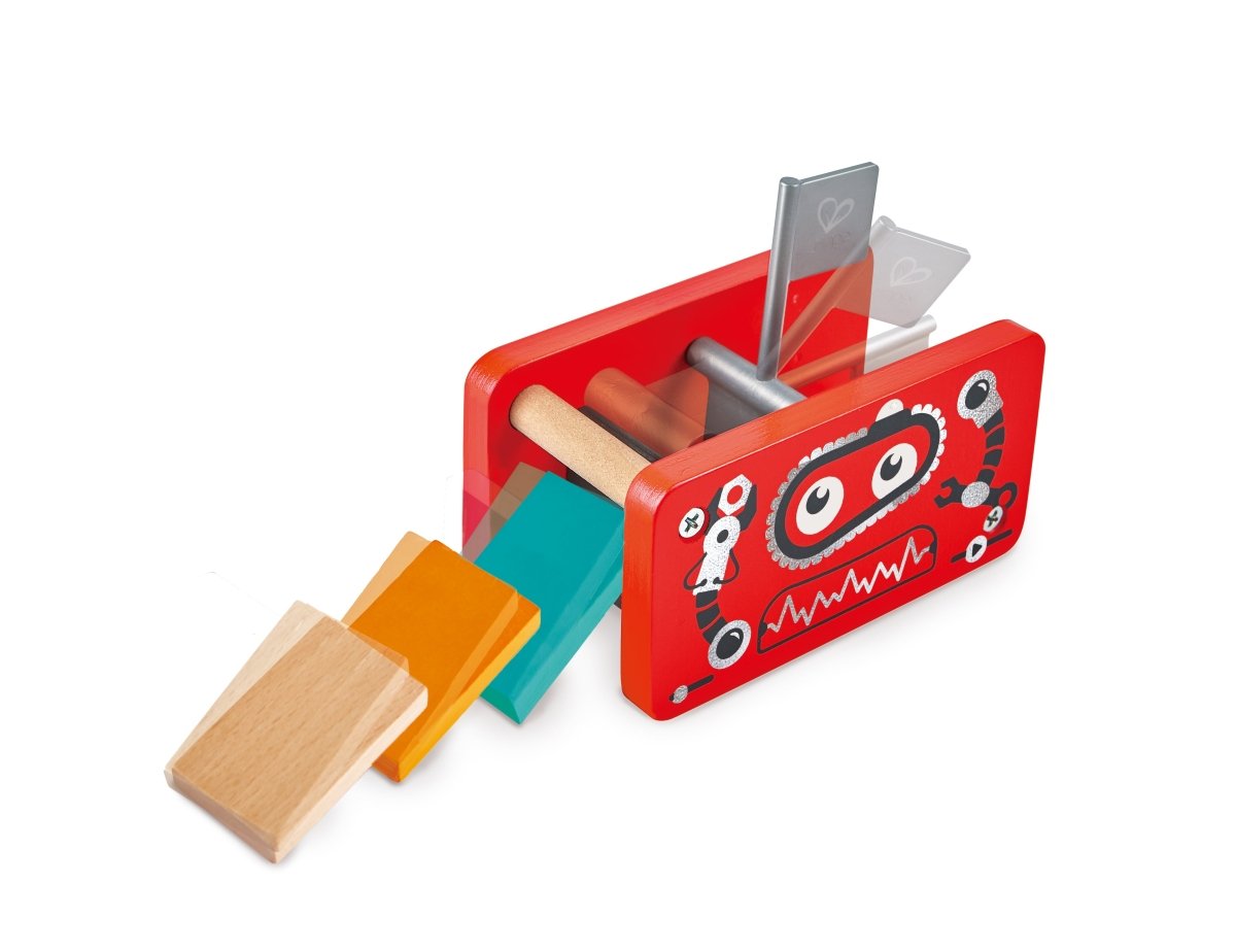 Hape - Robot Factory Domino STEAM Toy Wooden Set - 122pcs - Premium for Kids in Qatar | Toysaro.com