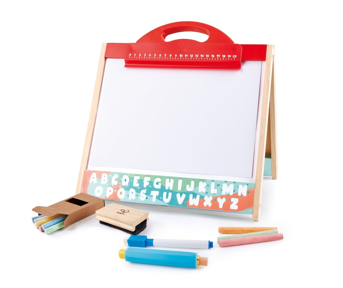 Hape - Foldable Double - side Tabletop Store & Go Easel - Premium for Kids in Qatar | Toysaro.com