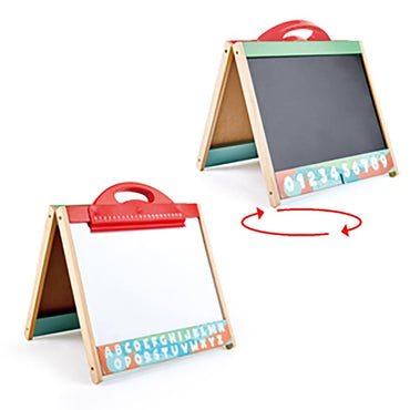 Hape - Foldable Double - side Tabletop Store & Go Easel - Premium for Kids in Qatar | Toysaro.com