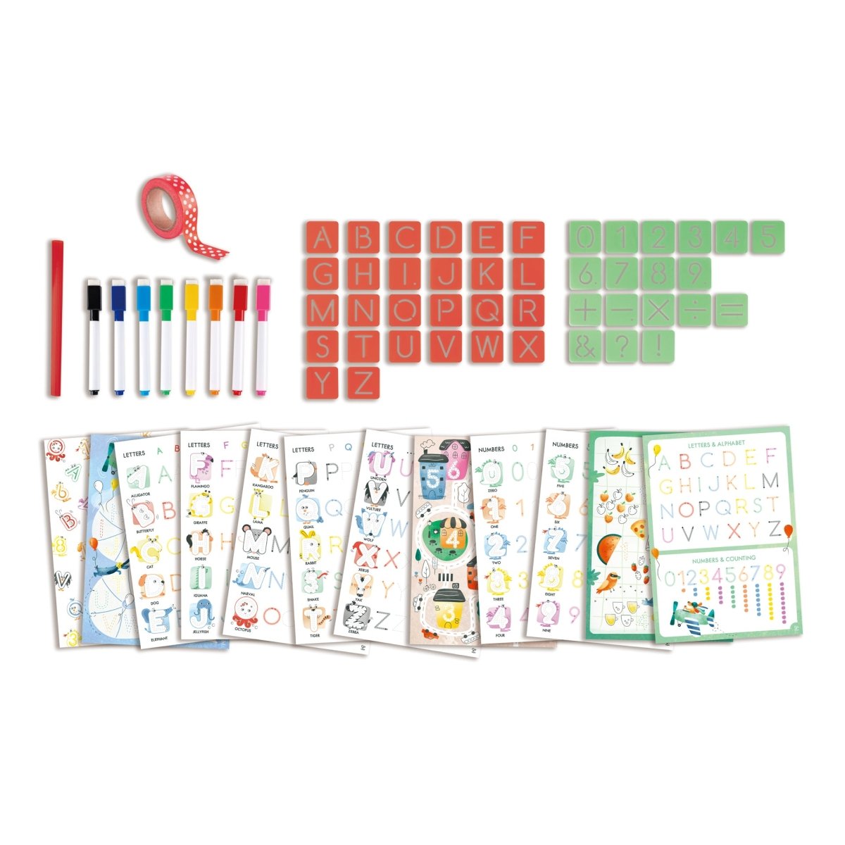 Hape Letters And Numbers Tracing Arts & Craft Set 66pcs - Premium for Kids in Qatar | Toysaro.com