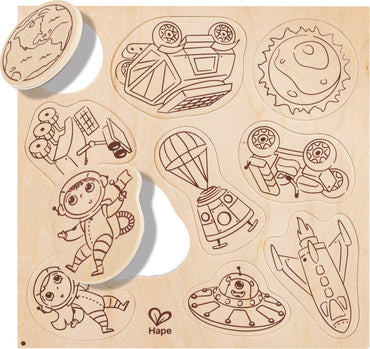 Hape DIY Mars Space Life Art & Craft Set with Wooden Magnets - Premium for Kids in Qatar | Toysaro.com