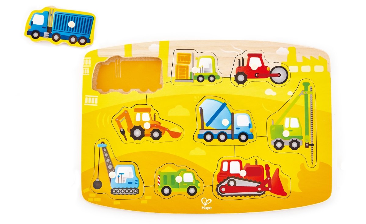 Hape Educational Construction Peg Wooden Puzzle - Premium for Kids in Qatar | Toysaro.com
