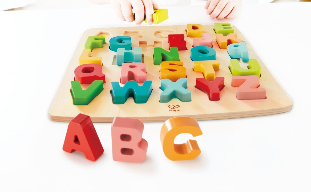 Hape Chunky Alphabet Educational Wooden Puzzle - Premium for Kids in Qatar | Toysaro.com