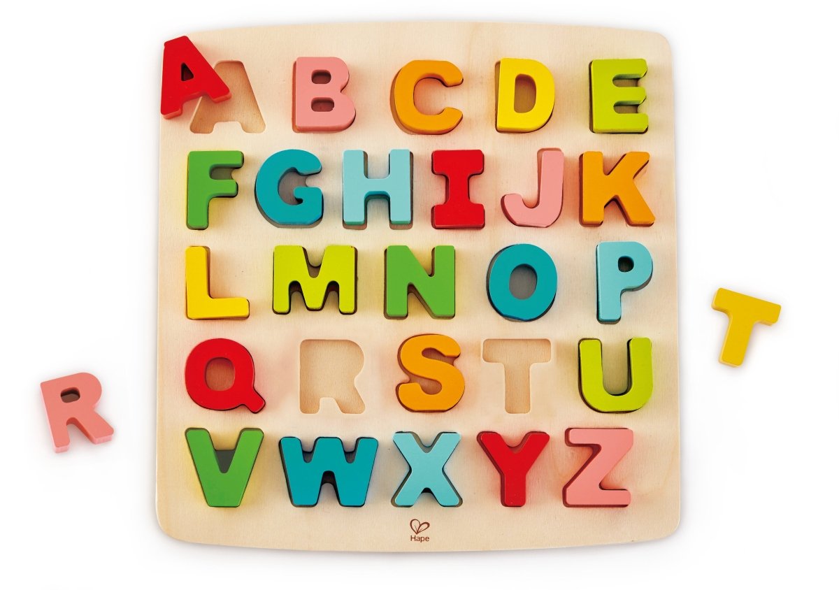 Hape Chunky Alphabet Educational Wooden Puzzle - Premium for Kids in Qatar | Toysaro.com