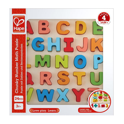 Hape Chunky Alphabet Educational Wooden Puzzle - Premium for Kids in Qatar | Toysaro.com