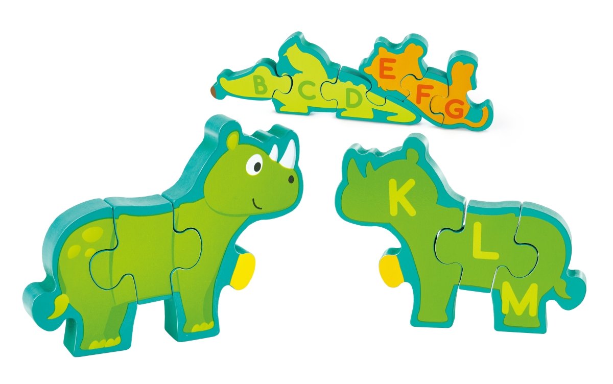 Hape Alphabet & Animal Parade Wooden Puzzle, 3Y+ Multicolor - Premium for Kids in Qatar | Toysaro.com