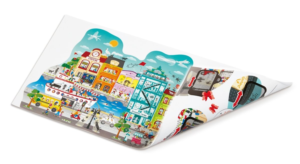 Hape - Animated City Cardboard & Puzzle Game - 49pcs - Premium for Kids in Qatar | Toysaro.com