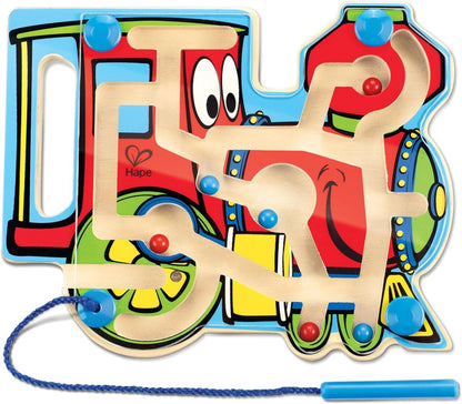 Hape Choo Choo Tracks Wooden Magnetic Ball Maze w/ Wand - Premium for Kids in Qatar | Toysaro.com