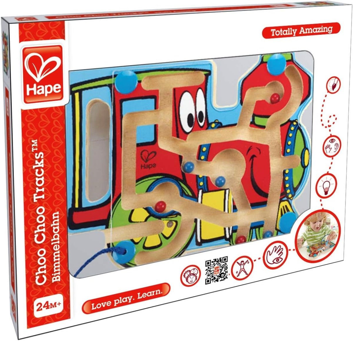 Hape Choo Choo Tracks Wooden Magnetic Ball Maze w/ Wand - Premium for Kids in Qatar | Toysaro.com