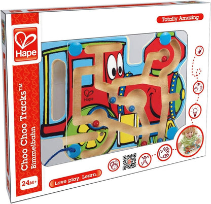 Hape Choo Choo Tracks Wooden Magnetic Ball Maze w/ Wand - Premium for Kids in Qatar | Toysaro.com