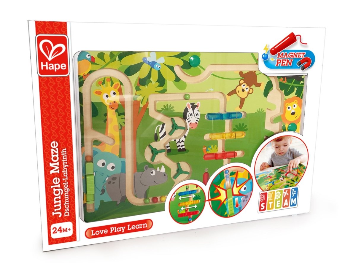 Hape Wooden Magnetic Jungle Educational Maze - Premium for Kids in Qatar | Toysaro.com