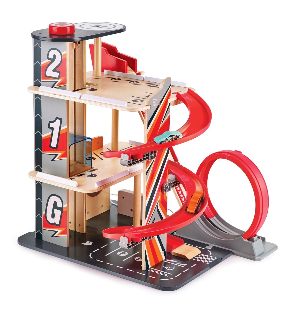 Hape Gearhead Stunt Garage - Premium for Kids in Qatar | Toysaro.com