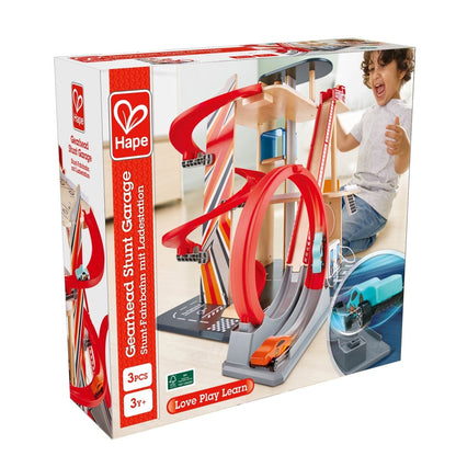 Hape Gearhead Stunt Garage - Premium for Kids in Qatar | Toysaro.com