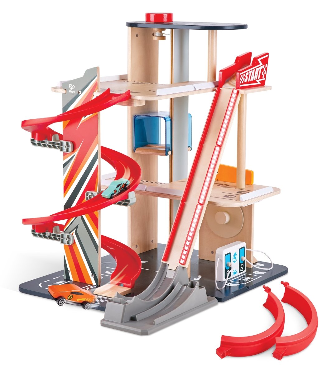 Hape Gearhead Stunt Garage - Premium for Kids in Qatar | Toysaro.com