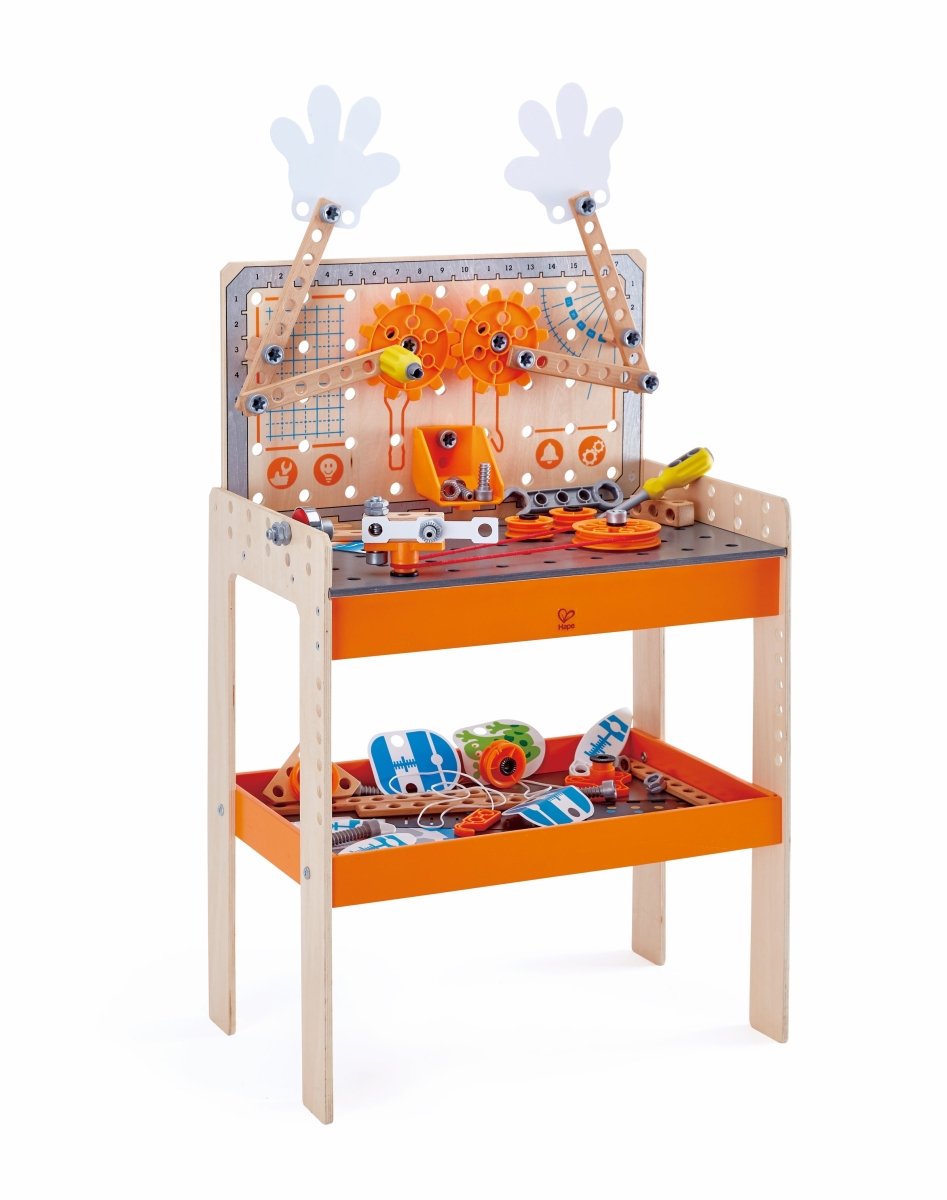 Hape Junior Inventor Deluxe Scientific Wooden Workbench 79pcs - Premium for Kids in Qatar | Toysaro.com