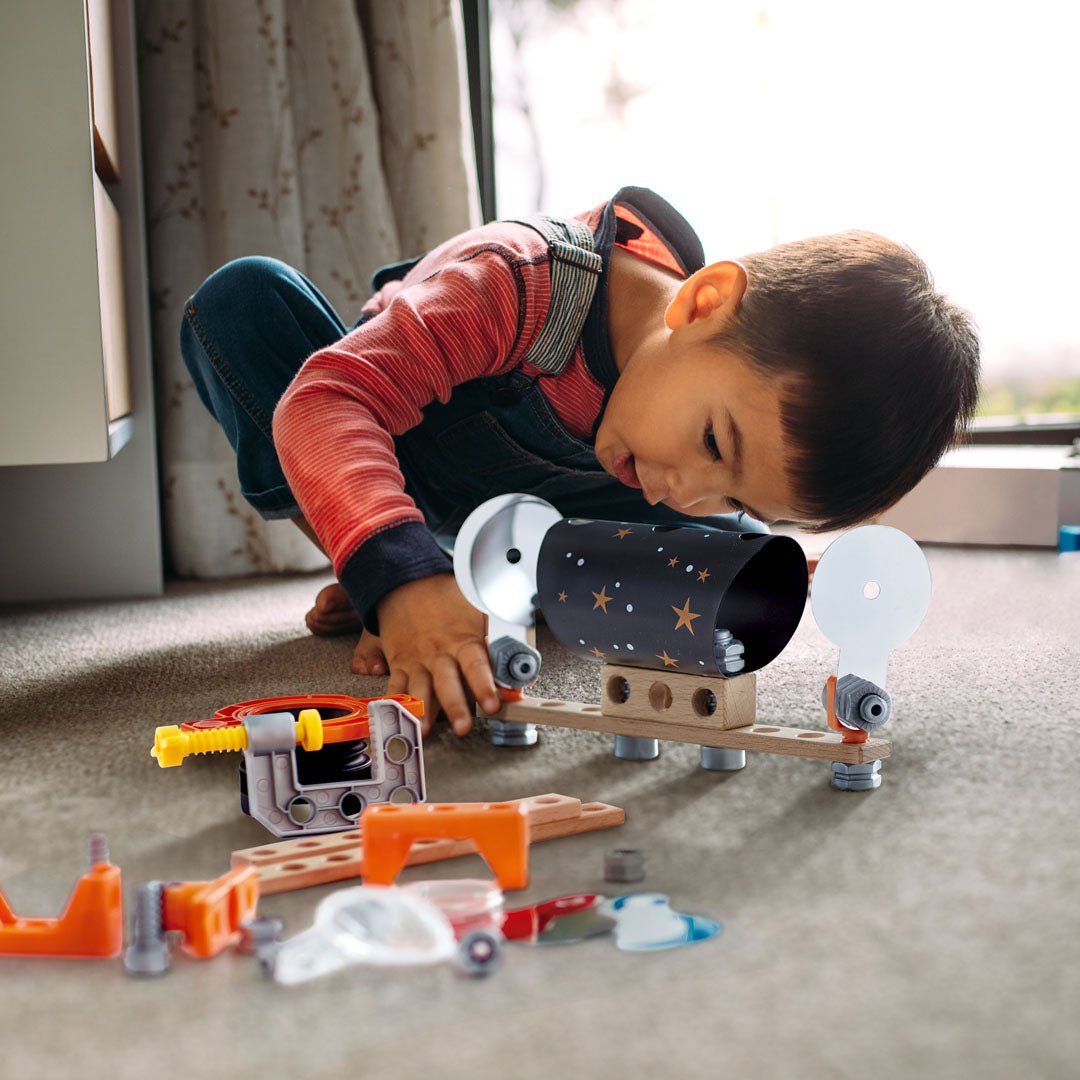 Hape Junior Inventor Optical Science Lab Wooden Playset 53pcs - Premium for Kids in Qatar | Toysaro.com