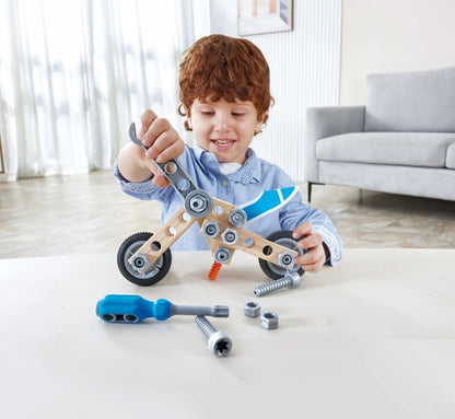 Hape Build 'N' Drive Motorbike Set - Premium for Kids in Qatar | Toysaro.com