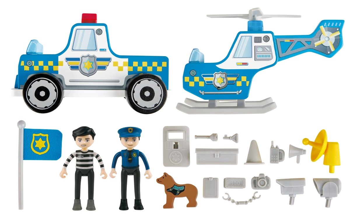 Hape Metro Police Dept Playset - Premium for Kids in Qatar | Toysaro.com