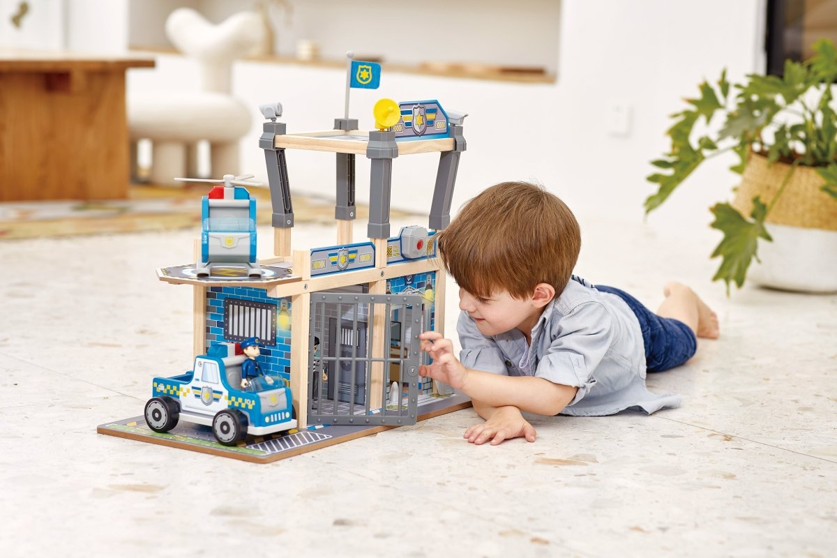 Hape Metro Police Dept Playset - Premium for Kids in Qatar | Toysaro.com