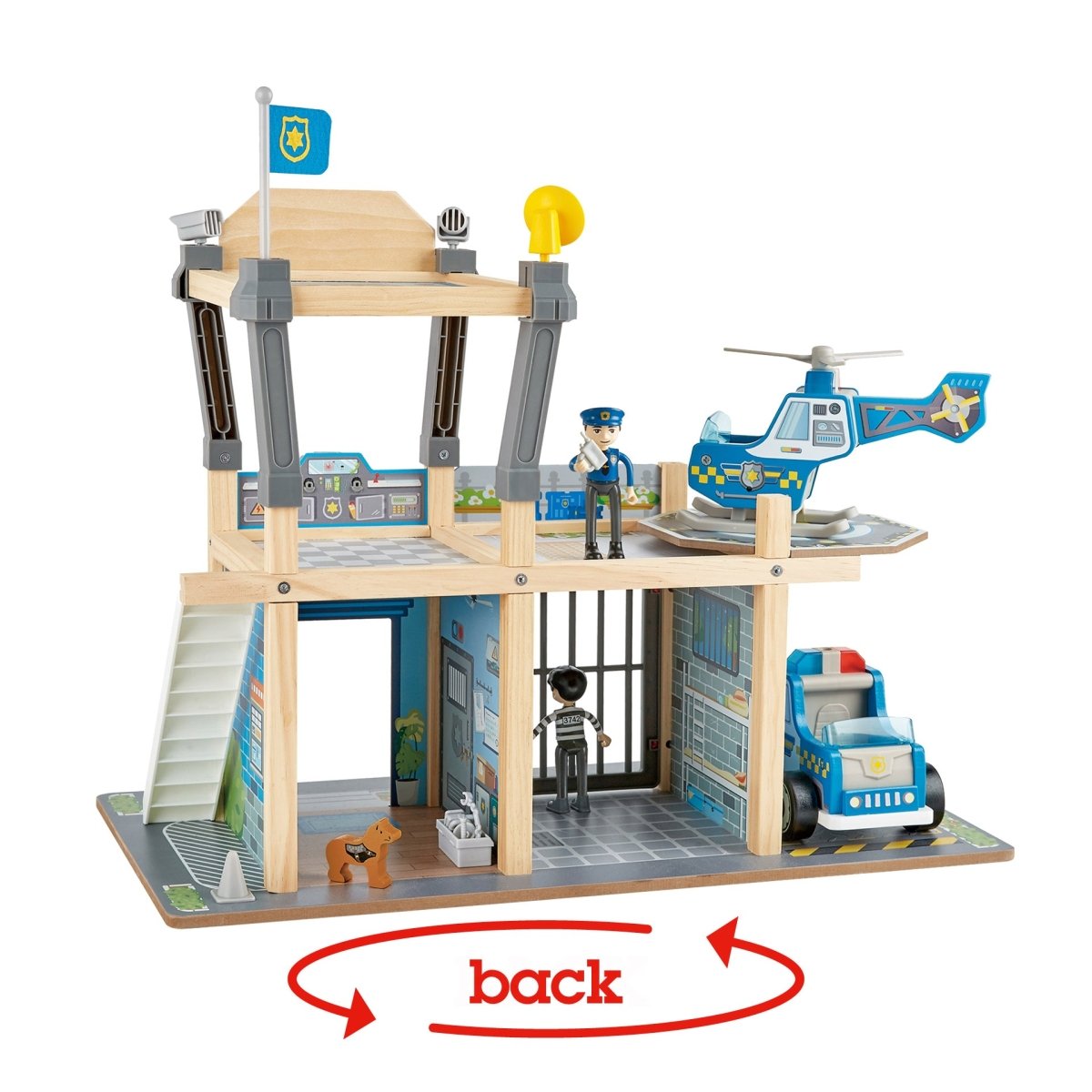 Hape Metro Police Dept Playset - Premium for Kids in Qatar | Toysaro.com