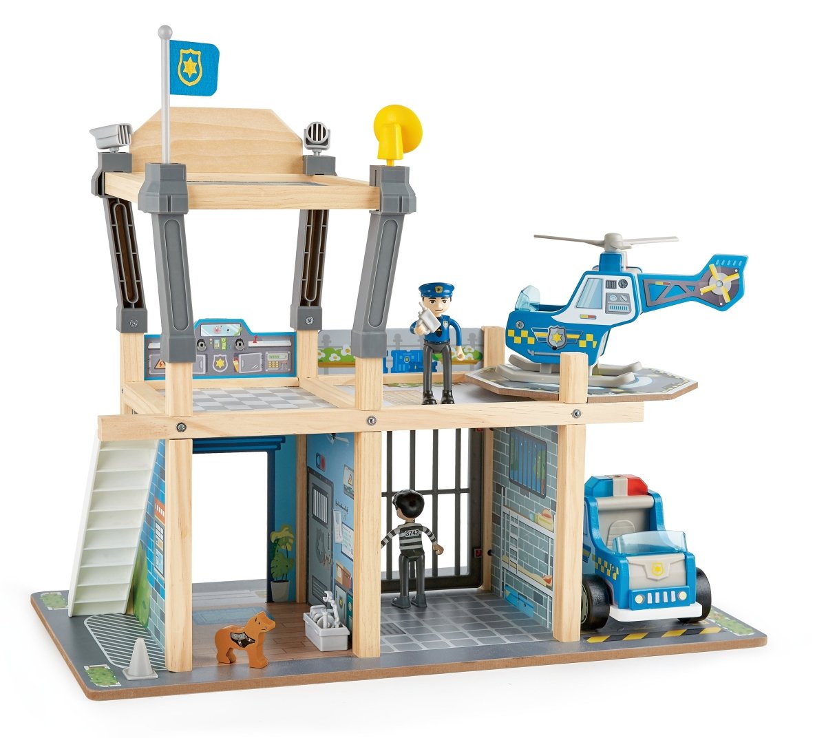 Hape Metro Police Dept Playset - Premium for Kids in Qatar | Toysaro.com