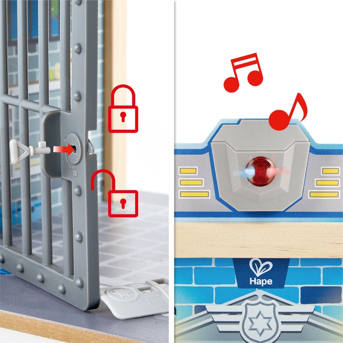Hape Metro Police Dept Playset - Premium for Kids in Qatar | Toysaro.com