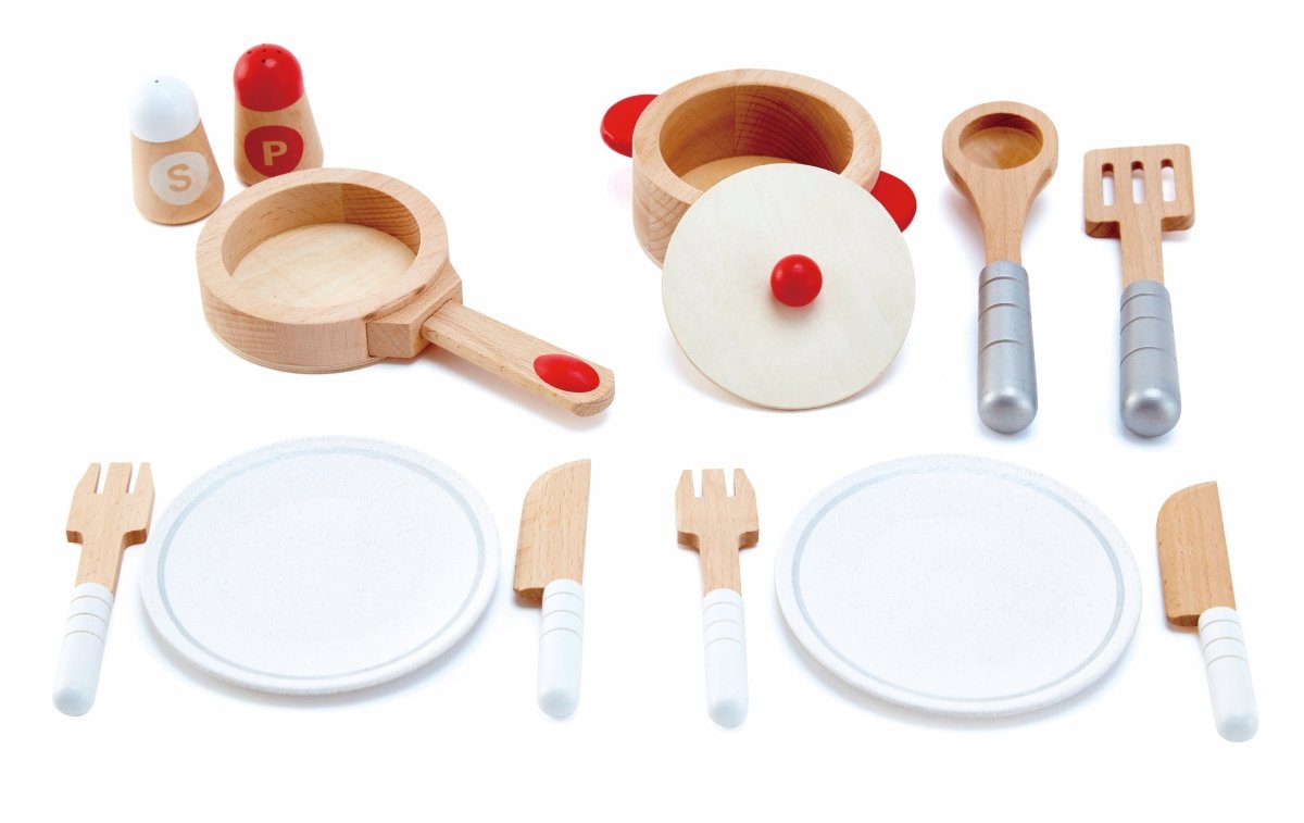 Hape Cook & Serve Kitchen and Food Set 13pcs - Premium for Kids in Qatar | Toysaro.com