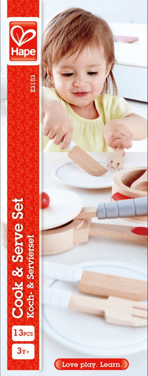 Hape Cook & Serve Kitchen and Food Set 13pcs - Premium for Kids in Qatar | Toysaro.com