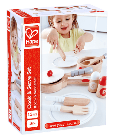 Hape Cook & Serve Kitchen and Food Set 13pcs - Premium for Kids in Qatar | Toysaro.com