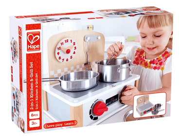 Hape 2 - in - 1 Kitchen & Food Grill Set - Premium for Kids in Qatar | Toysaro.com