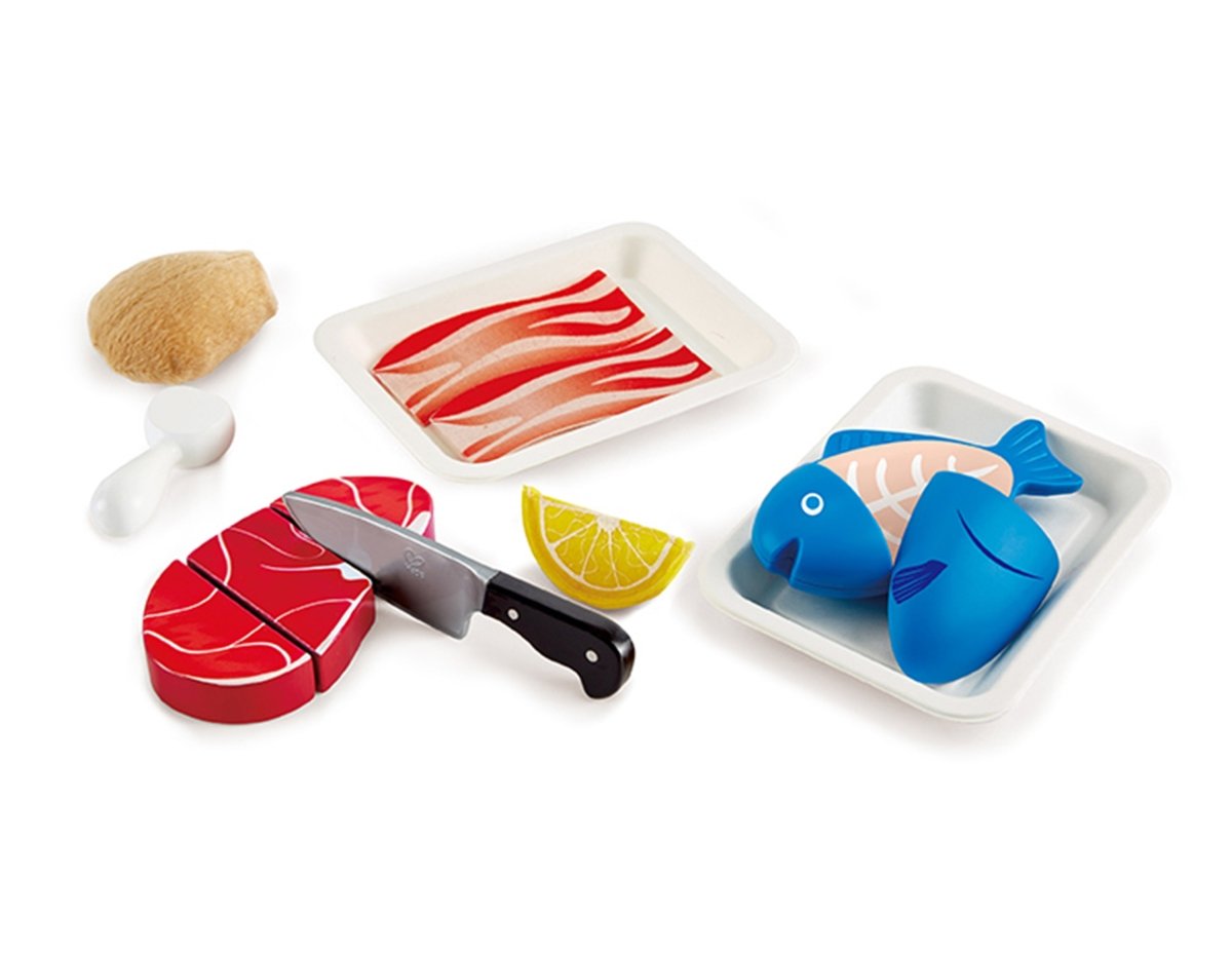 Hape Tasty Proteins Set Wooden Pretend Play Food Set - Premium for Kids in Qatar | Toysaro.com