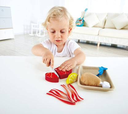 Hape Tasty Proteins Set Wooden Pretend Play Food Set - Premium for Kids in Qatar | Toysaro.com