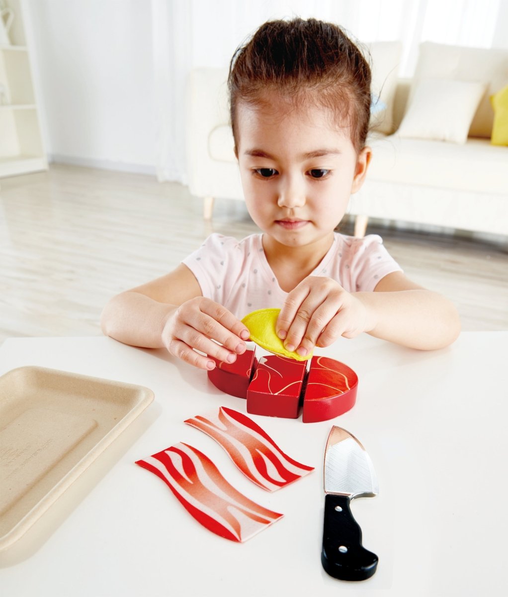 Hape Tasty Proteins Set Wooden Pretend Play Food Set - Premium for Kids in Qatar | Toysaro.com